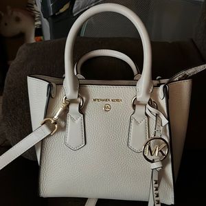 MK white crossbody